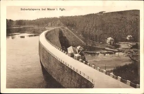 Ak Pilchowice Mauer Wleń Lähn Schlesien, Bobertalsperre