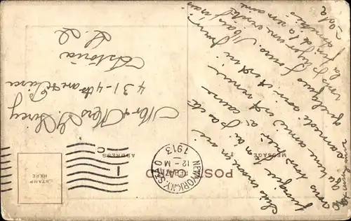 Künstler Ak Portrait einer jungen Frau