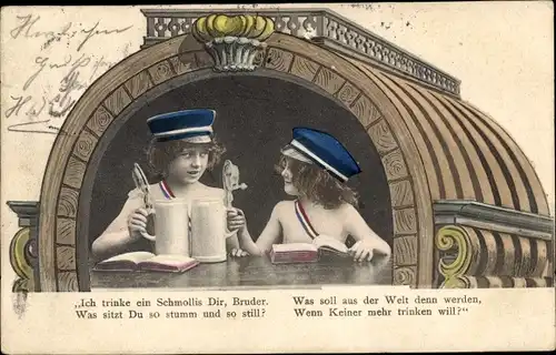 Studentika Ak Jungen als Studenten, Fass, Bierkrüge, Jung Heidelberg