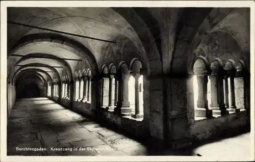 Ak Berchtesgaden in Oberbayern, Stiftskirche, Kreuzgang