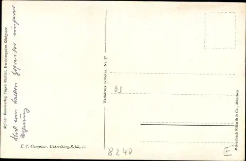 Künstler Ak Compton, E. T., Schönau am Königssee Oberbayern, Untersberg