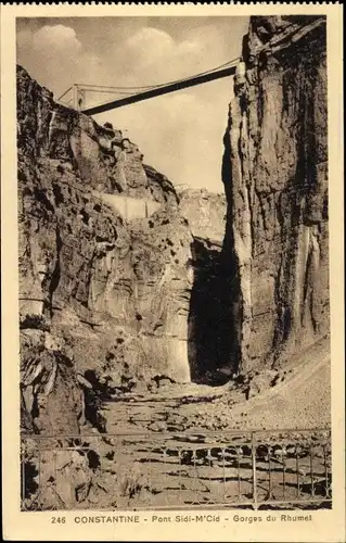 Ak Constantine, Algerien, Sidi M'Cid-Brücke, Rhumel-Schluchten