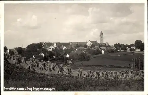 Foto Ak Scheyern in Oberbayern, Kloster, Dorf
