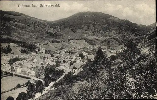 Ak Todtnau im Schwarzwald, Panorama, Kirche