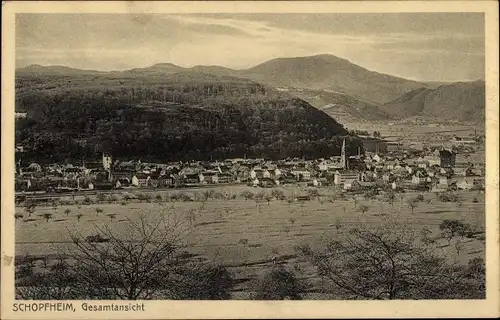 Ak Schopfheim in Baden, Gesamtansicht, Kirche