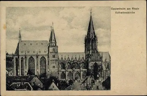 Ak Oppenheim am Oberrhein, Katharinenkirche