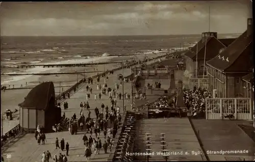 Ak Westerland auf Sylt, Strandpromenade