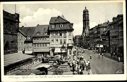 Ak Göttingen, Markt, Weenderstraße, Friseur Paul Koch