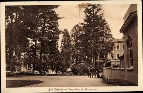 Ak Kreischa bei Dresden, Sanatorium, Kurhausplatz