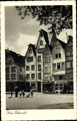 Ak Köln am Rhein, Fischmarkt, Geschäfte