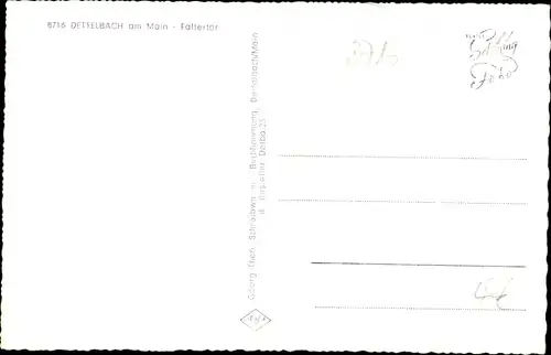Ak Dettelbach am Main Unterfranken, Faltertor