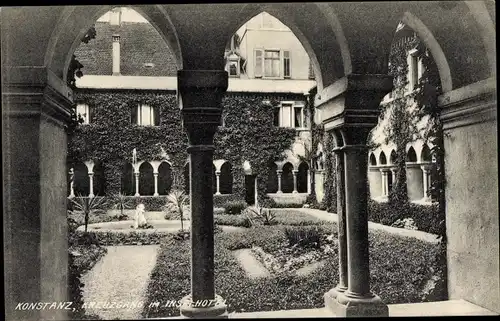 Ak Konstanz am Bodensee, Kreuzgang, Inselhotel