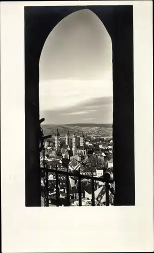 Ak Naumburg Saale, Blick vom Wenzelsturm auf die Stadt