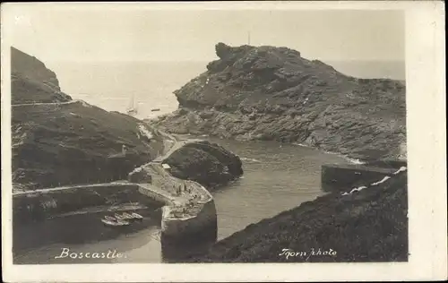 Ak Boscastle Cornwall England, Felsen