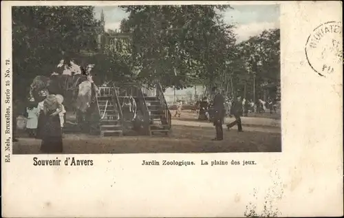 Ak Anvers Antwerpen Flandern, Partie auf dem Spielplatz im Zoo