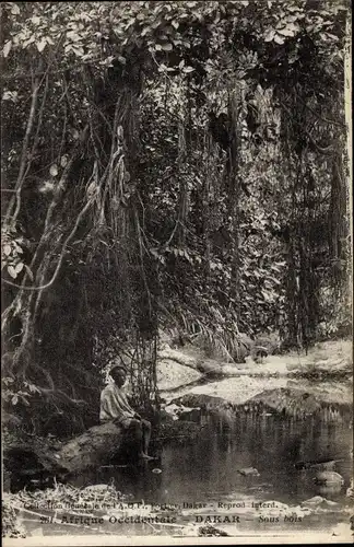 Ak Dubreka Guinea, Kind am Wasser