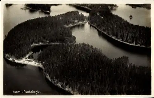 Ak Punkaharju Finnland, Wald aus der Vogelschau