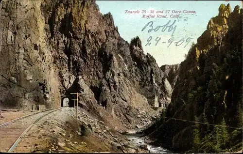 Ak Colorado USA, Moffat Road, Tunnel, Gore Canon