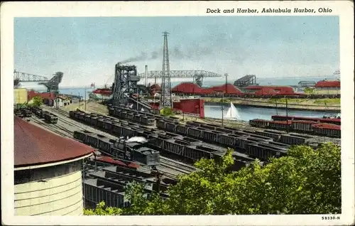Ak Ashtabula Ohio USA, Dock, Hafen