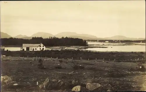 Ak USA, Panorama, See, Haus