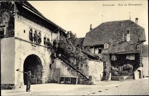 Ak Estavayer Kanton Freiburg, Rue de Chavannes