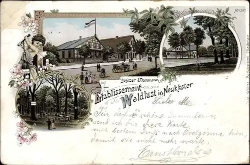 Litho Neukloster Buxtehude, Etablissement Waldlust, Bes. J. Dammann