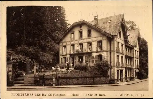 Ak Plombières les Bains Lothringen Vosges, Hotel Le Chalet Rose