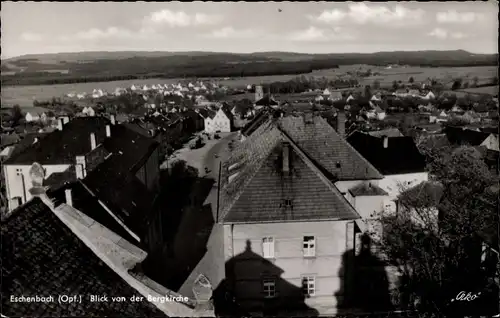 Ak Eschenbach in der Oberpfalz Bayern, Blick von der Bergkirche, Ortsansicht