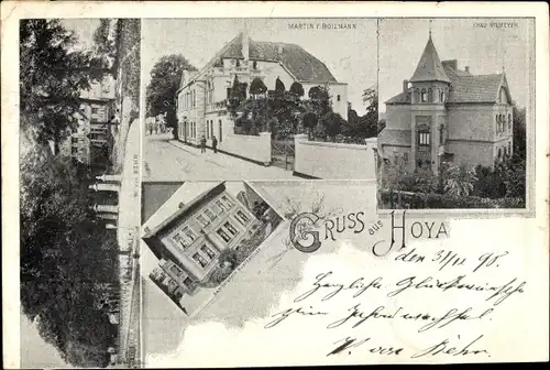 Ak Hoya an der Weser, Villen Niemeyer, Bollmann, Behr