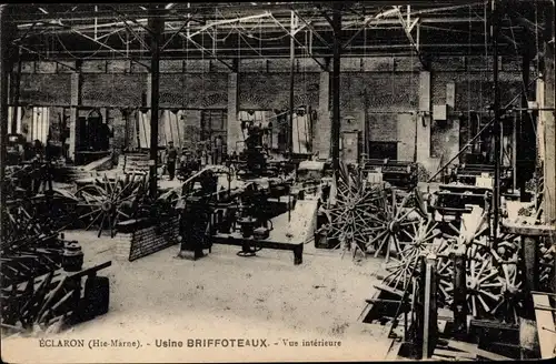 Ak Eclaron Haute-Marne, Usine Briffoteaux, Vue interieure