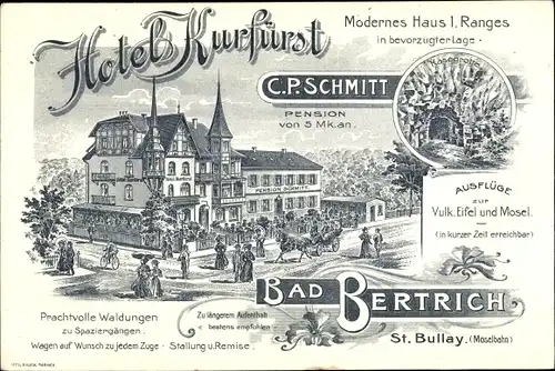 Ak Bad Bertrich an der Mosel Eifel, Hotel Kurfürst, Rechnung