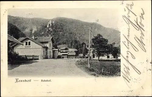 Ak Kernhof Niederösterreich, Bahnhof