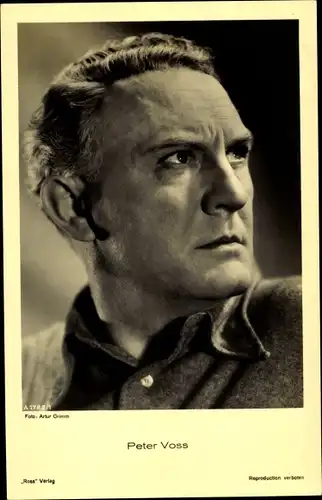 Ak Schauspieler Peter Voss, Portrait