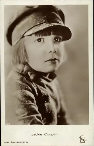 Ak Schauspieler Jackie Coogan, Portrait, Mütze