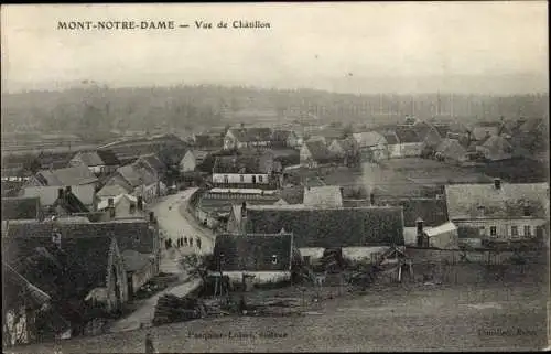 Ak Mont Notre Dame Aisne, Blick vom Chatillon