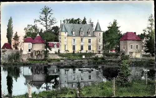 Ak Lombron Sarthe, Chateau de l'Aunay