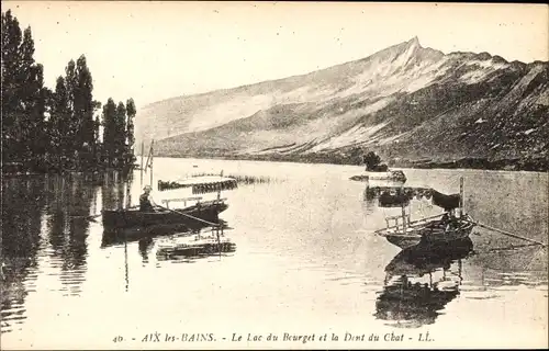 Ak Aix les Bains Savoie, Le Lac du Bourget, Dent du Chat