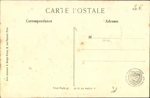 Ak Verzenay Marne, Turm Joseph Goulet, Feld