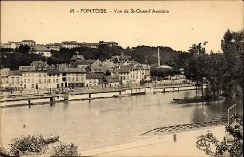 Ak Pontoise Val d'Oise, vue de St-Ouen-l'Aumone