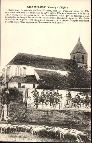 Ak Champlost Yonne, Kirche