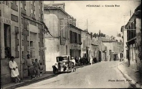 Ak Pérignac Charente Maritime, Grande Rue