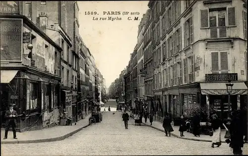 Ak Paris XVIII. Montmartre, Rue Myrha