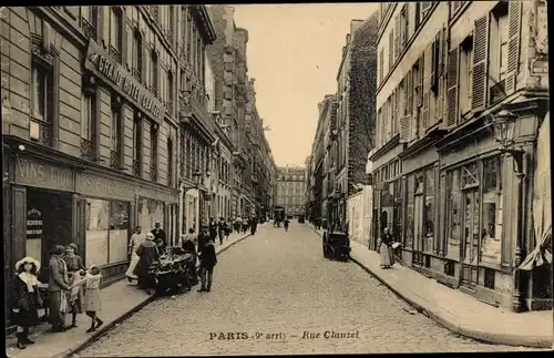 Ak Paris IX, Rue Clauzet