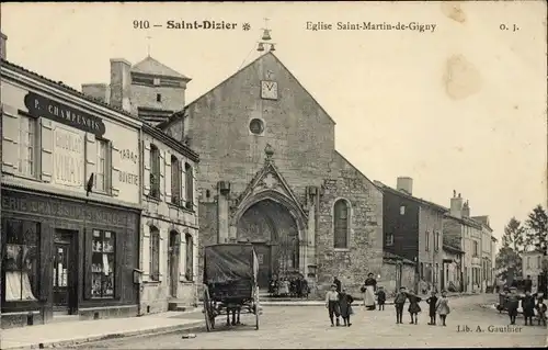 Ak Saint Dizier Haute Marne, Kirche Saint Martin de Gigny