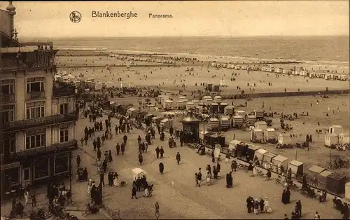 Ak Blankenberghe Blankenberge Westflandern, Panorama, Promenade