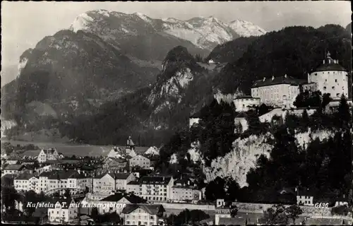 Ak Kufstein Tirol, Gesamtansicht, Kaisergebirge