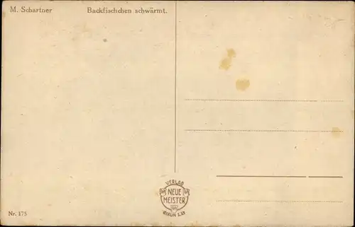 Künstler Ak Schartner, M., Backfischchen schwärmt, junge Frau