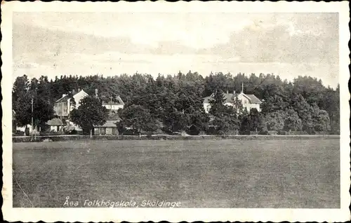 Ak Sköldinge Schweden, Blick zur Volkshochschule