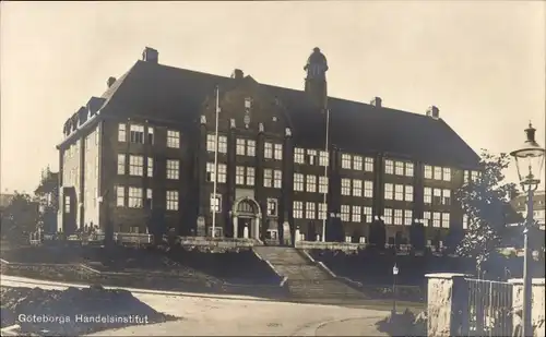 Ak Göteborg Schweden, Handelsinstitut, Vorderseite