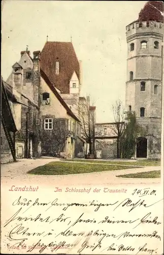 Ak Landshut in Niederbayern, Burg Trausnitz, Schlosshof